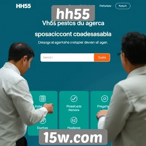 Experiência do usuário no site hh55